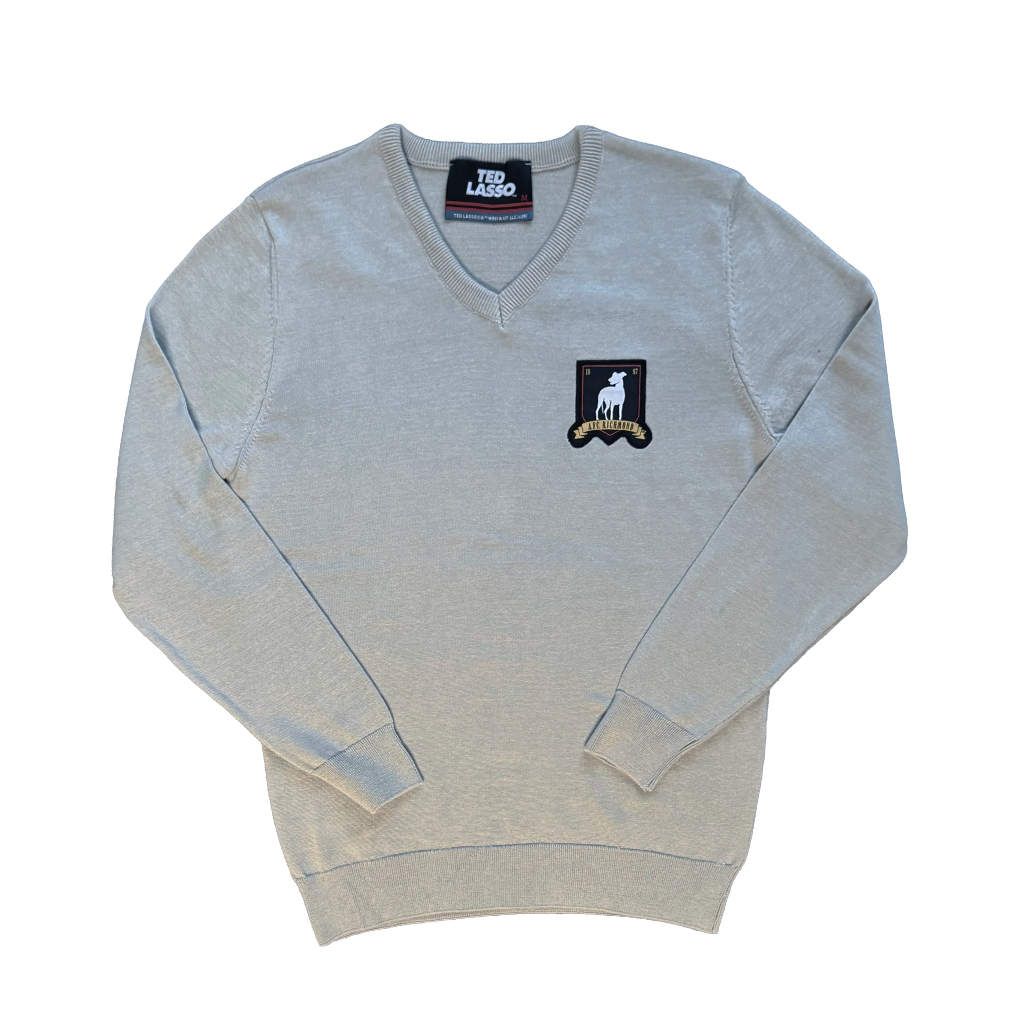 V-Neck Jumper Embroidered Richmond Crest - Image 3