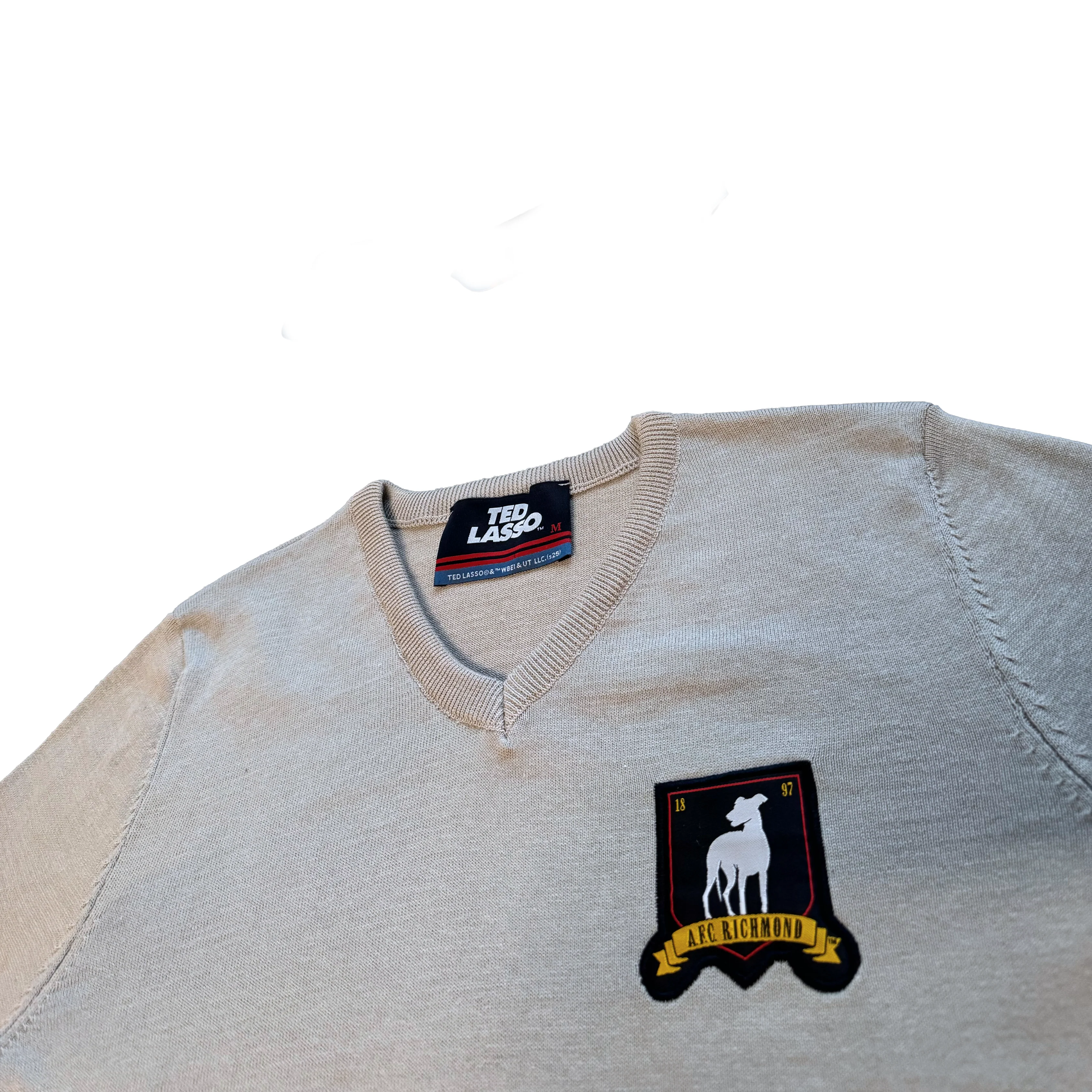 V-Neck Jumper Embroidered Richmond Crest - Image 4